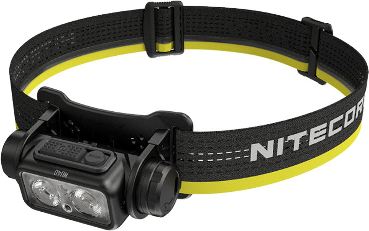 Nitecore nu40 LED-forlygte fungerer på et 1000 lm batteri