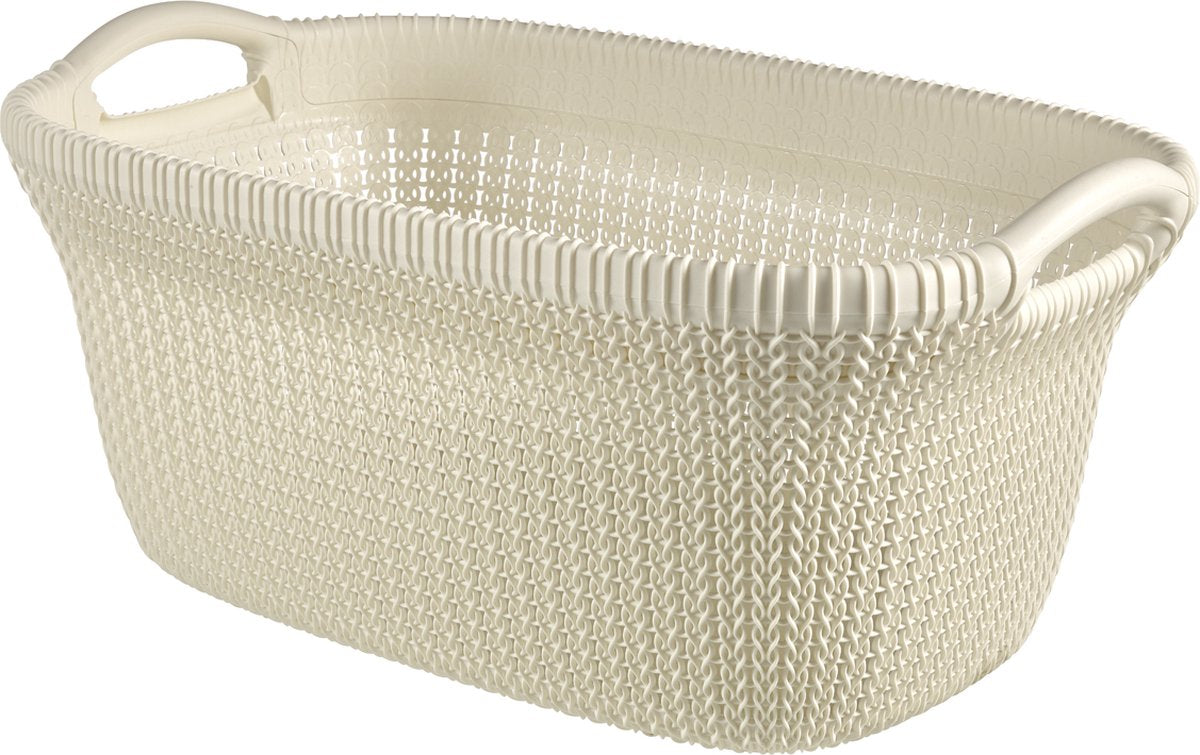Curver strik vasketøjskurv - 40 liter - oasis hvid