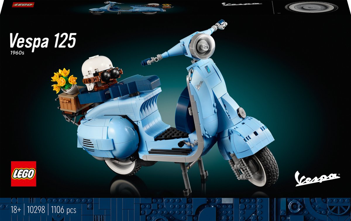 Lego Vespa 125 scooter-byggeligt modelsæt til voksne - 10298