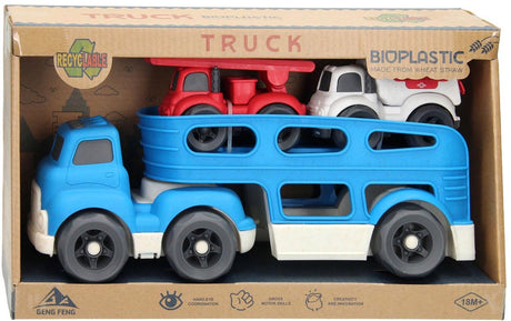 Lobbes toys bv biltransporter genbrug - blå
