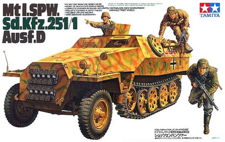 Tamiya modelsæt militærkøretøjer - 35195 mtl. spw sd.kfz.251 1 ausf.d personbil plastik - 1:35 - modelfremstilling
