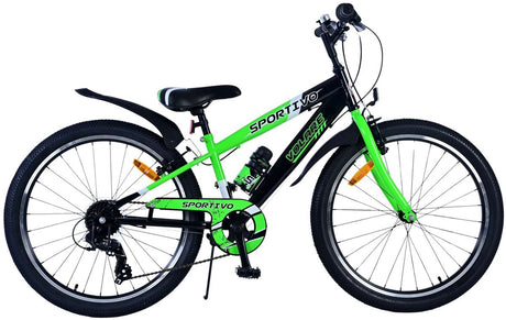 Volare sportivo børnecykel - drenge - 24 tommer - grøn sort - 7 gear