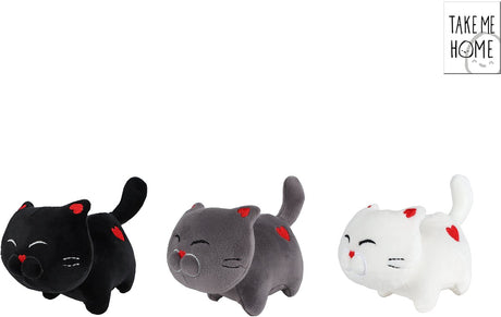 Take me home knuffel kat pluche 16cm meerkleurig speelgoed.