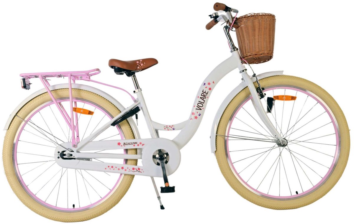 Volare blossom børnecykel - piger - 26 tommer - hvid
