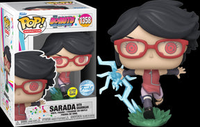 Funko pop! boruto: naruto næste generationer - sarada med sharingan #1358 glød i mørket