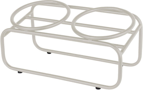 District 70 butler - verhoogde voerbakstandaard voor katten - handgemaakt van staal - beige - 30 x 14 x 12,5 cm