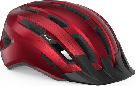 Med downtown cykelhjelm mænd kvinder - cykelhjelm racercykel voksne - e-cykel - trekking - størrelse m l (58-61cm) - rød blank (rød)