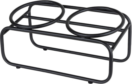 District 70 butler - verhoogde voerbakstandaard voor katten - handgemaakt van staal - zwart - 30 x 14 x 12,5 cm