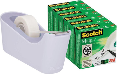 Scotch tapeholder c18 lavendel + 6 ruller magisk tape 19mmx33m