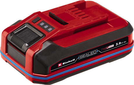 Einhell 3.0 ah forseglet plus batteri - power x-change - 18 v li-ion - max. effekt: 900 w - 100% beskyttelse mod støv, vandstråler og permanent nedsænkning - ip57 - aktivt batteristyringssystem