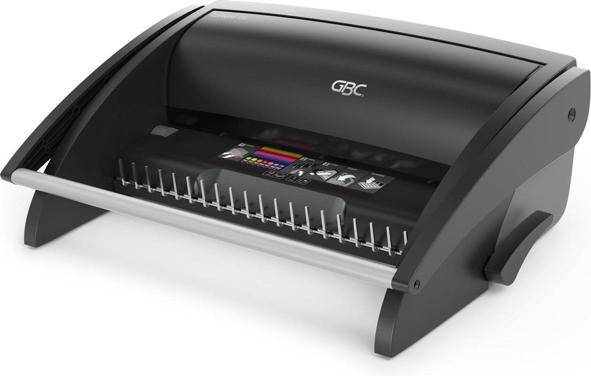 Gbc combbind 110 punch indbindingsmaskine til A3 og A4 formater - sort
