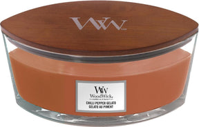 Woodwick heartwick flame ellipse geurkaars - chilli pepper gelato