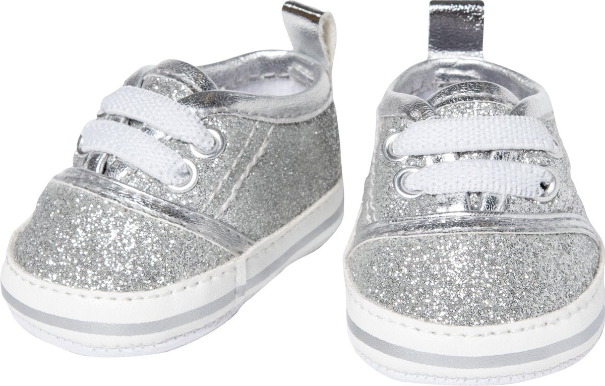 Heless dukkesko junior 38-45 cm sølv hvid