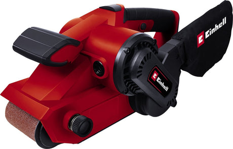Einhell elektrisk båndsliber tc-bs 8038 - 800 w - 380 t min - slibeflade: 142x76 mm - båndstørrelse: 533x76 mm - inkl. støvpose og 1x slibebånd (k80)