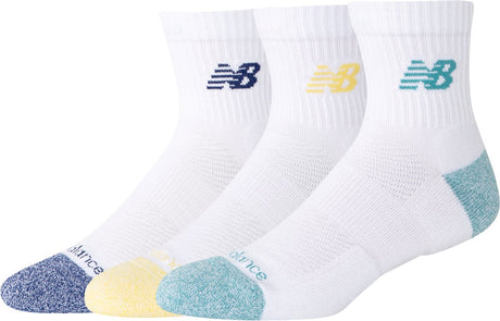 New balance aktiv kvartsok 3-pak unisex sportsstrømper - assorterede farver