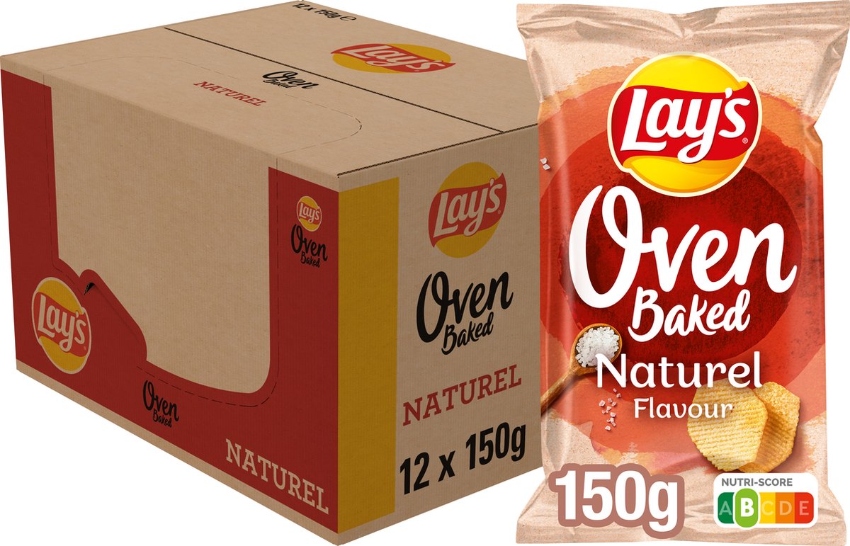 Lay's ovnbagt naturel - chips - 12 x 150 gram