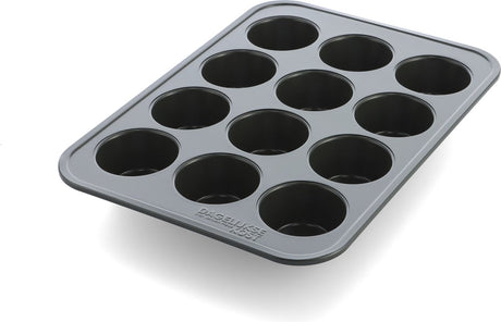 Muffinform til dagligt måltid 12 stk - pfas-fri - aluminiseret stålplade - olivengrøn