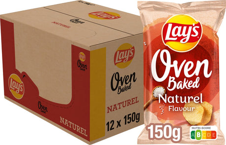 Lay's ovnbagt naturel - chips - 12 x 150 gram