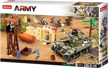 Sluban army WWII army big battle - byggelegetøjsmodel byggesæt med 790 byggeklodser - m38-b0713 fra 8 år