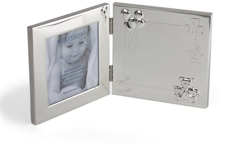 Zilverstad - fotolijst happy baby 10x10 cm verzilverd