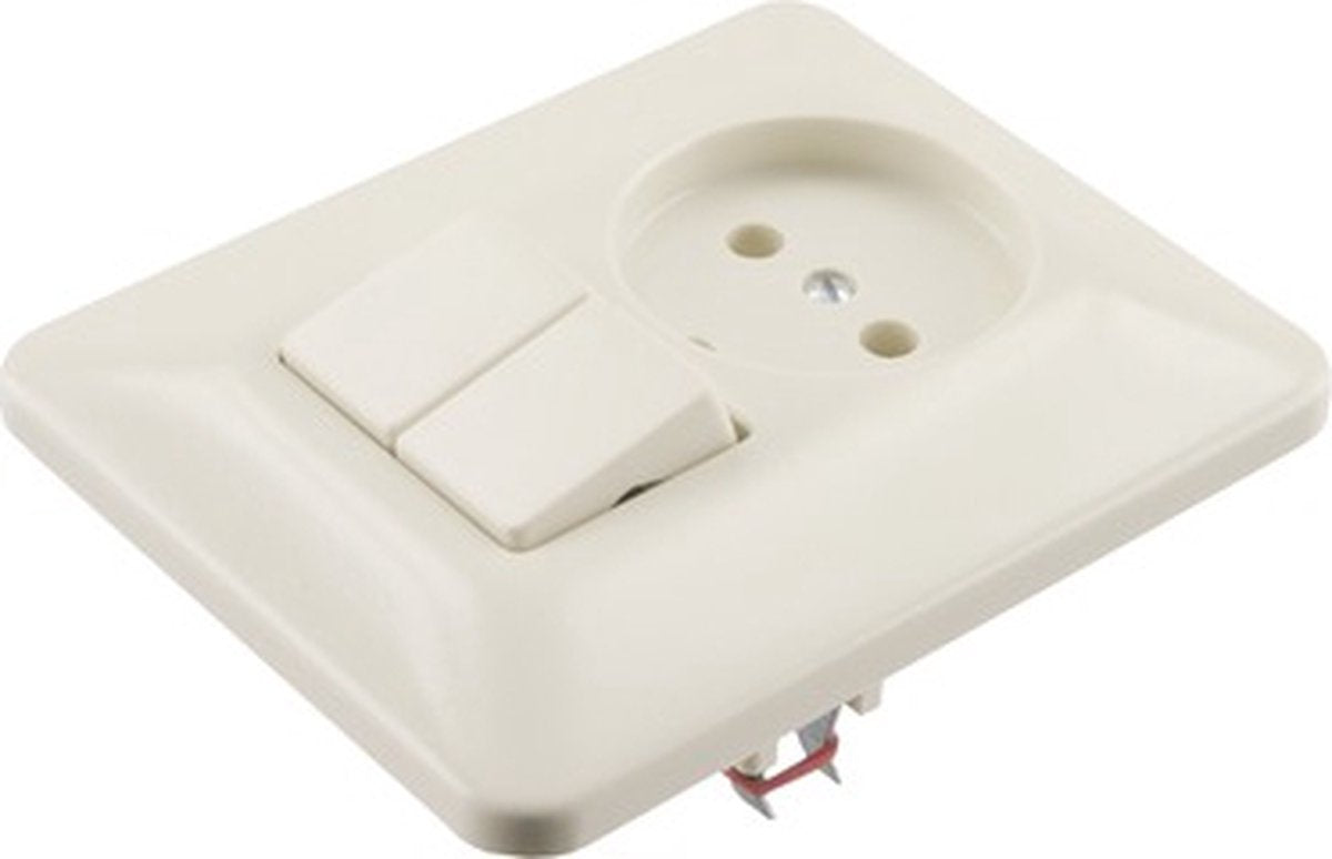 Umærket sans marque indbygget bundelement kombination vægudtag (toilet) 1-vejs + serie switch cream