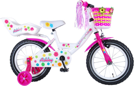 Volare Ashley Children’s Bicycle - Girls - 14 Inch - White - 95% samlet