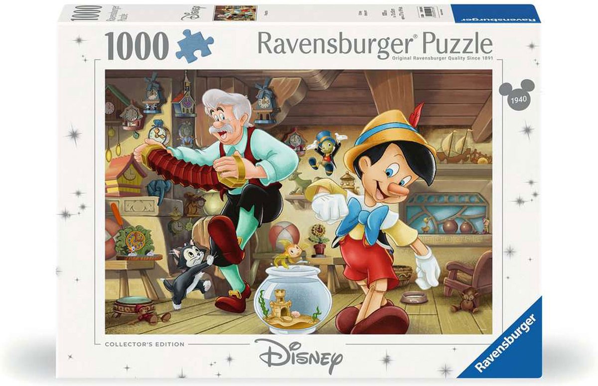 Ravensburger puslespil Disney Pinocchio 1000 brikker til voksne.