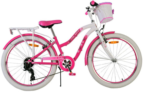 Volare dejlig børnecykel - piger - 24 tommer - pink - 7 gear