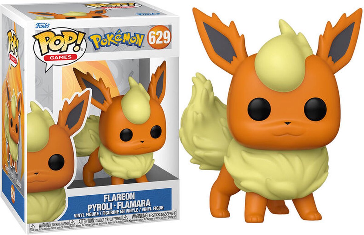 Funko pop spil: pokémon flareon - pop #629