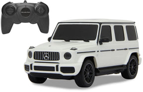 Jamara rc køretøj bil - 405192 rc bil mercedes-benz g63 - g klasse - hvid - 2.4ghz rc model færdiglavet - 1:24 styret bil