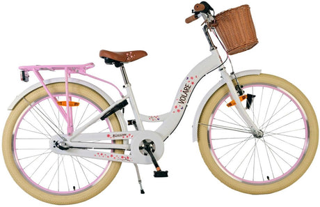 Volare blossom børnecykel - piger - 24 tommer - hvid - 3 gear