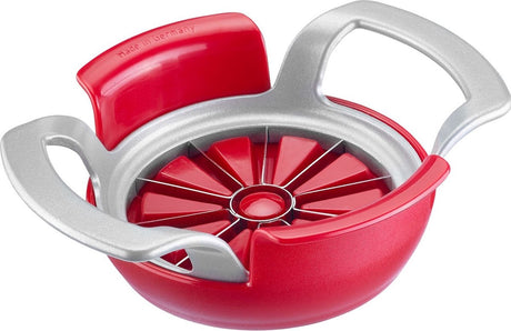 Westmark pære- og æbleskærer med skæreskål, aluminium rustfrit stål plast, divisorex-spezial, sølv rød, 51112260