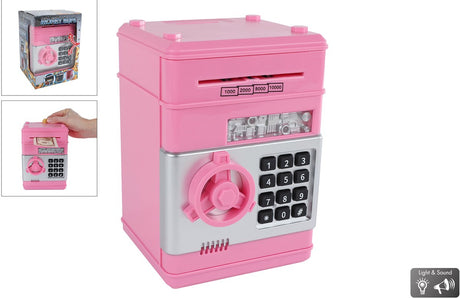 Van manen pengesikkert legetøj med hemmelig kode pink 19,5cm.
