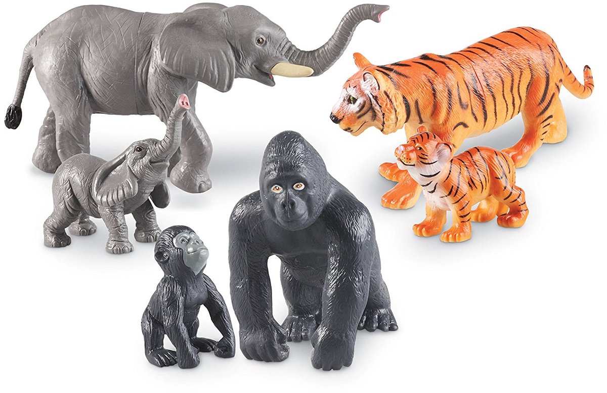 Læringsressourcer jumbo jungledyr - mødre og babyer - 2+