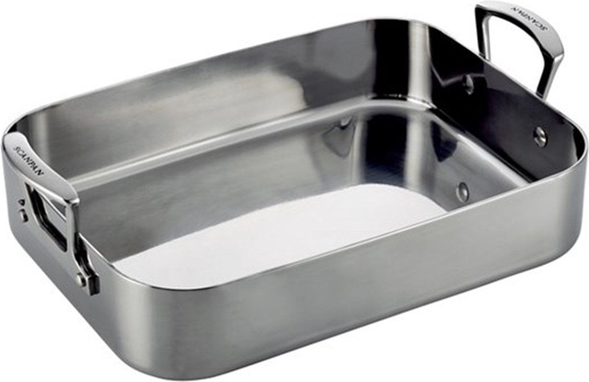 Scanpan fusion 5 - bradepande - ovnfad - 35x24cm - stål - induktion