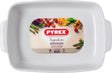 Pyrex signatur bradefad rektangel - keramik - 35x25 cm - hvid