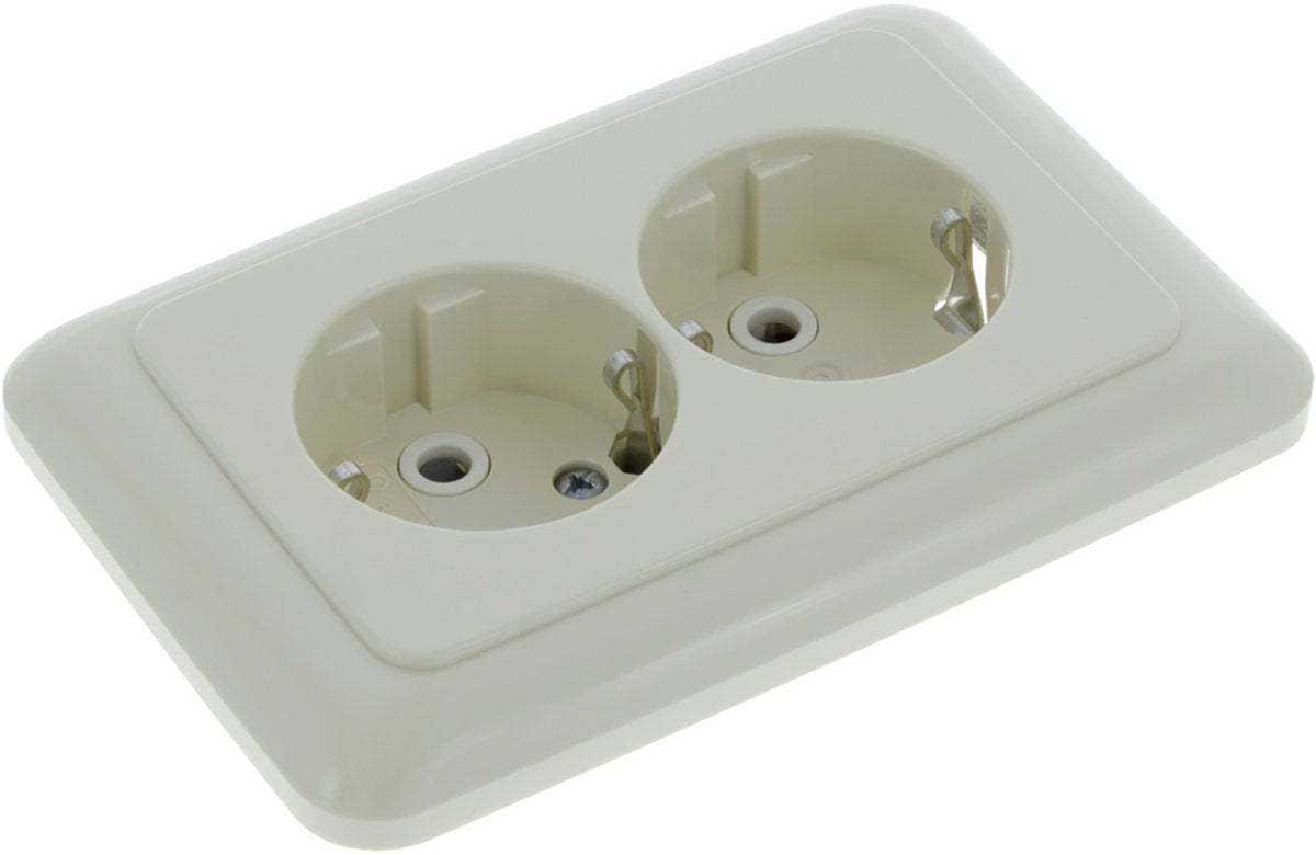 Busch-Jaeger si indbygget vægstik (toilet) ra 2-vejs ra flad model creme