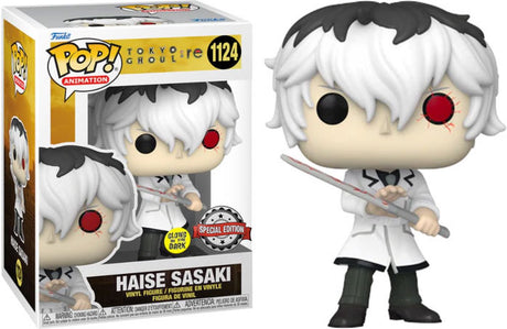 Funko pop! anime: tokyo ghoul - haise sasaki #1124 glød i mørket
