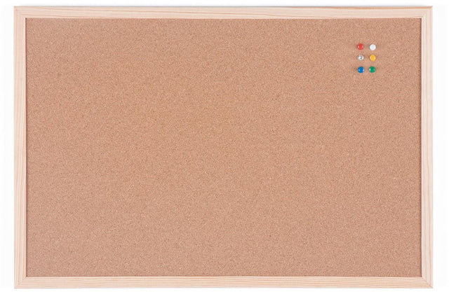 Bi-office kurkbord met houten kader | ft 60 x 40 cm