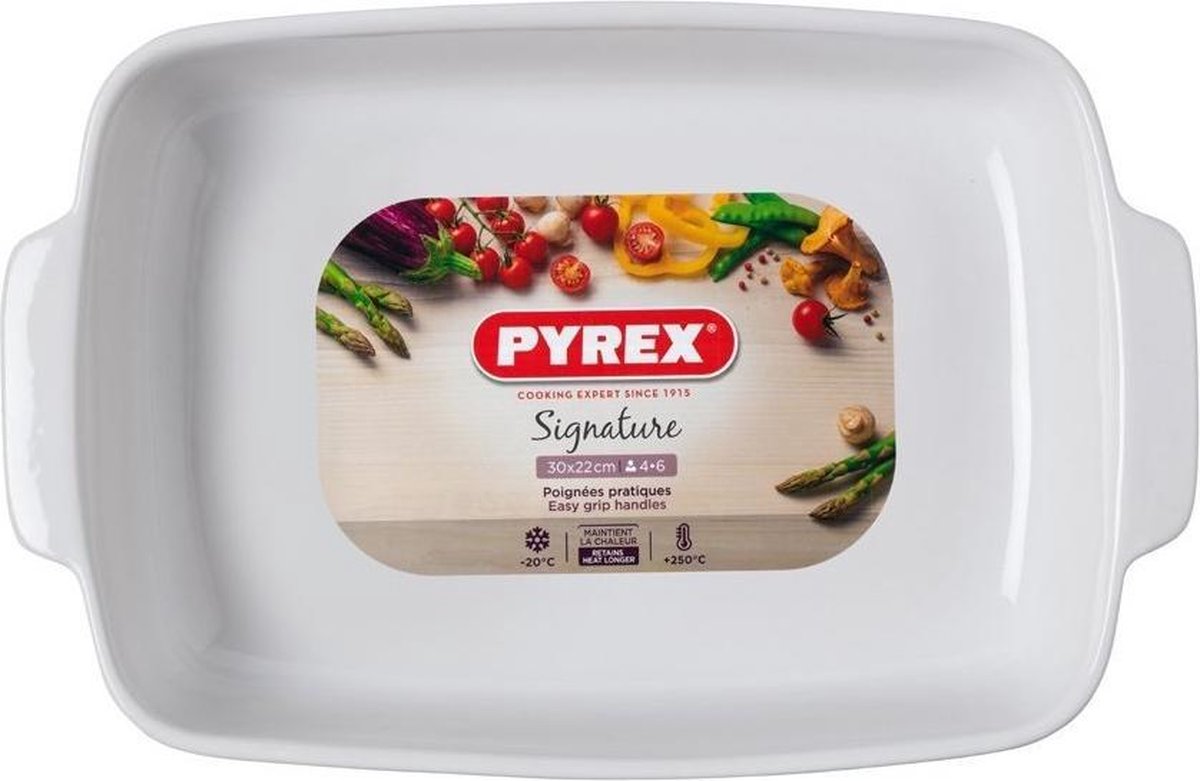 Pyrex signatur bradefad 30 x 22 cm