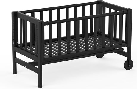 Geuther betty co-sleeper, sideseng, tremmeseng - med hjul - 45x90 cm - babyseng op til 9 kg - massiv bøgetræ - sort