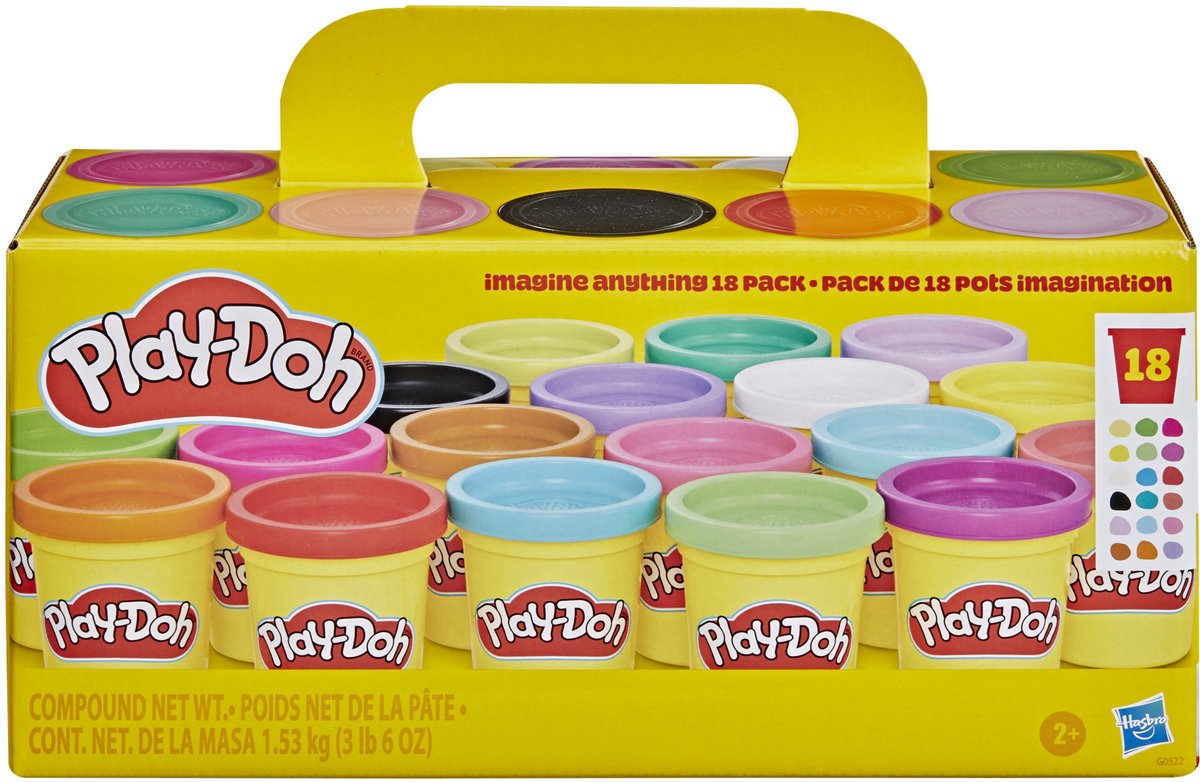 Play-doh bare forestil dig - 18 krukker á 84 gram - forskellige farver