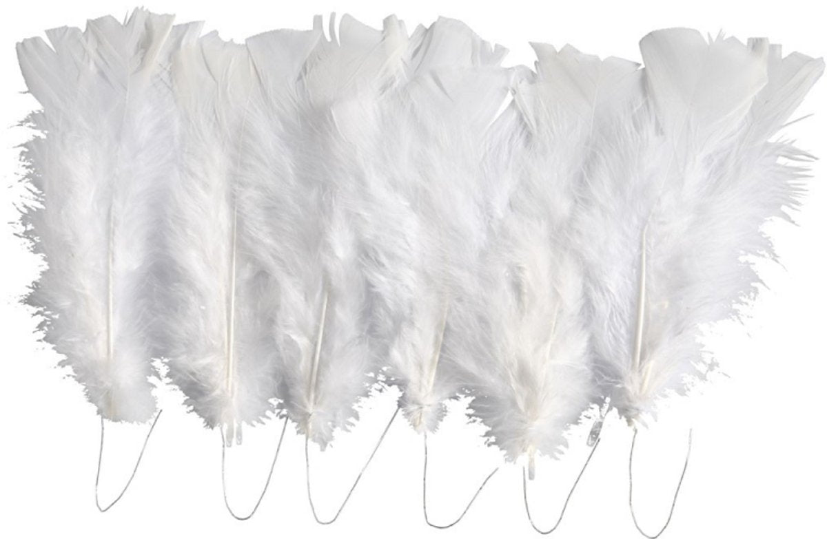 Creativ virksomhed https: www.cchobby.nl feathers-size-11-17-cm-white-18-ball-1-doos