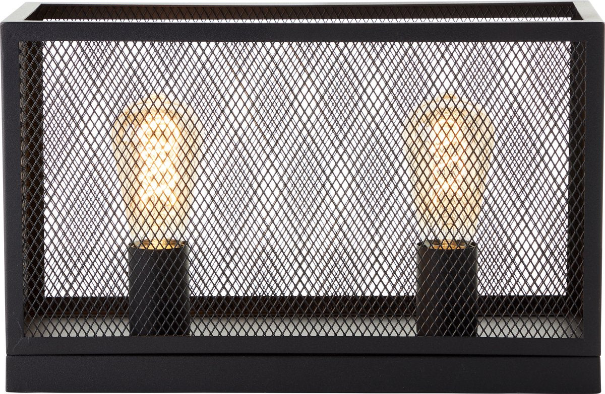 Brilliant labyrint - bordlampe - e27 max 2x60w - sort