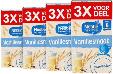 Nestlé pyjamasgrød vanilje - babygrød klar til brug 6m+ - 4 æsker x 3x250ml - værdipakke