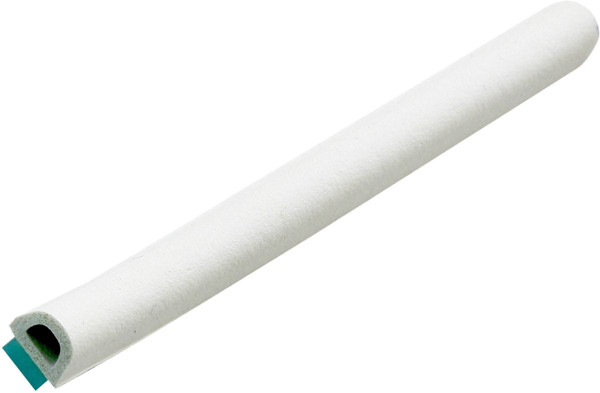 Ellen trækliste - hvid - plast - - d-profil 8 x 6 mm x 7,5 m hvid