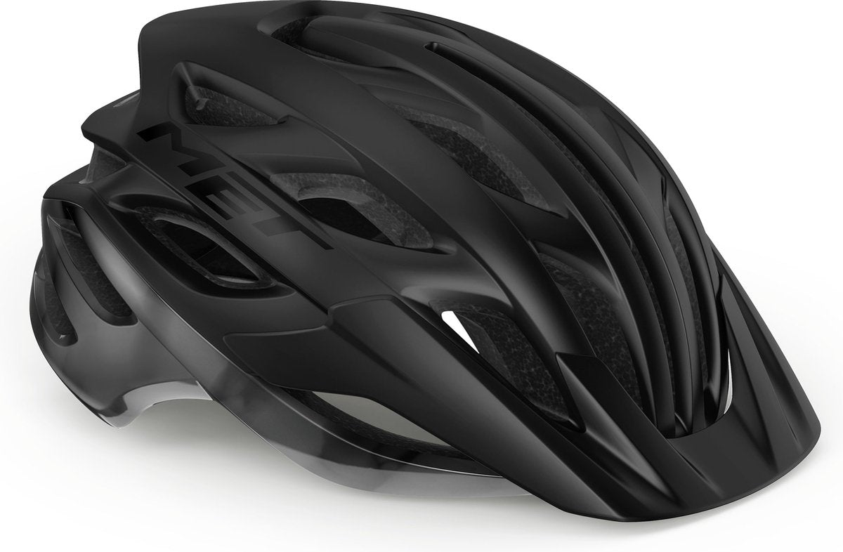 Med Veelo cykelhjelm mænd kvinder - cykelhjelm mountainbike voksne - elcykel - bycykel - str. L (58-61cm) - sort mat blank (sort)