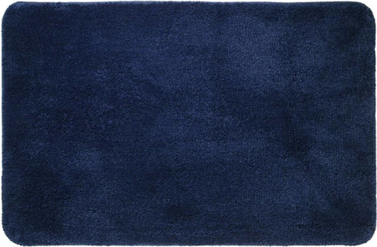 Sælskind - angora bademåtte 60x90 cm - polyester - mørkeblå