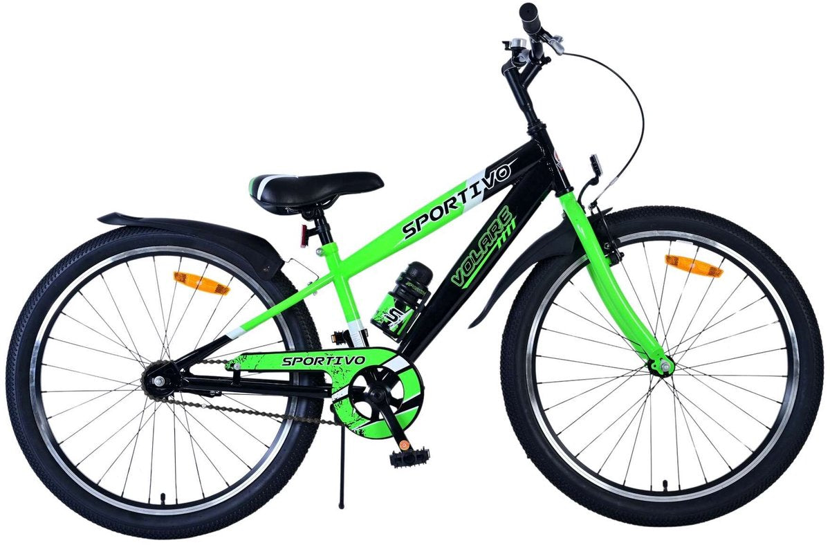 Volare sportivo børnecykel - drenge - 24 tommer - sort grøn