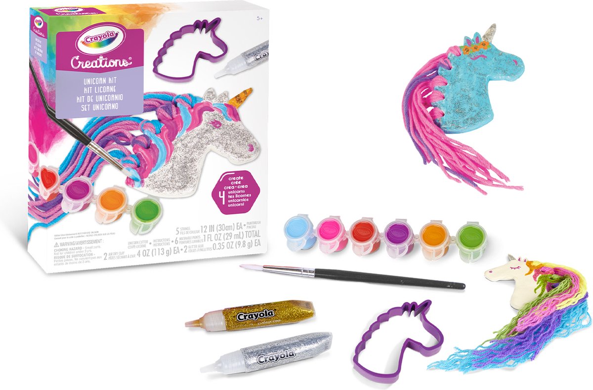 Crayola - kreationer - hobbypakke - enhjørning lersæt
